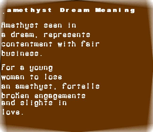  dream meanings amethyst