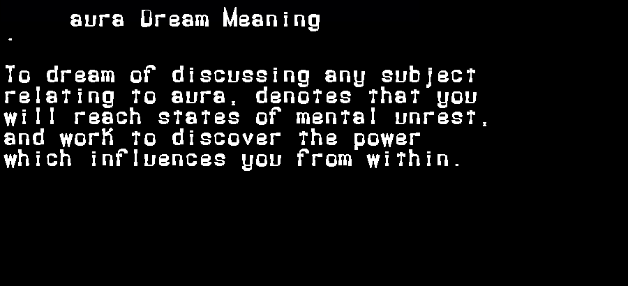  dream meanings aura