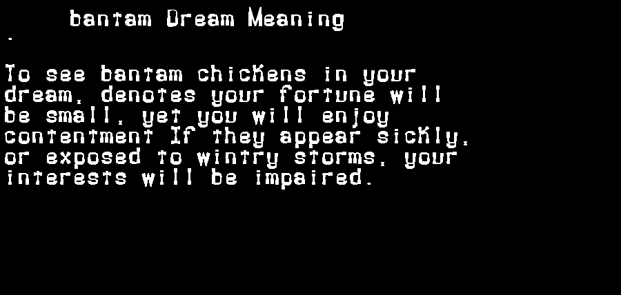  dream meanings bantam