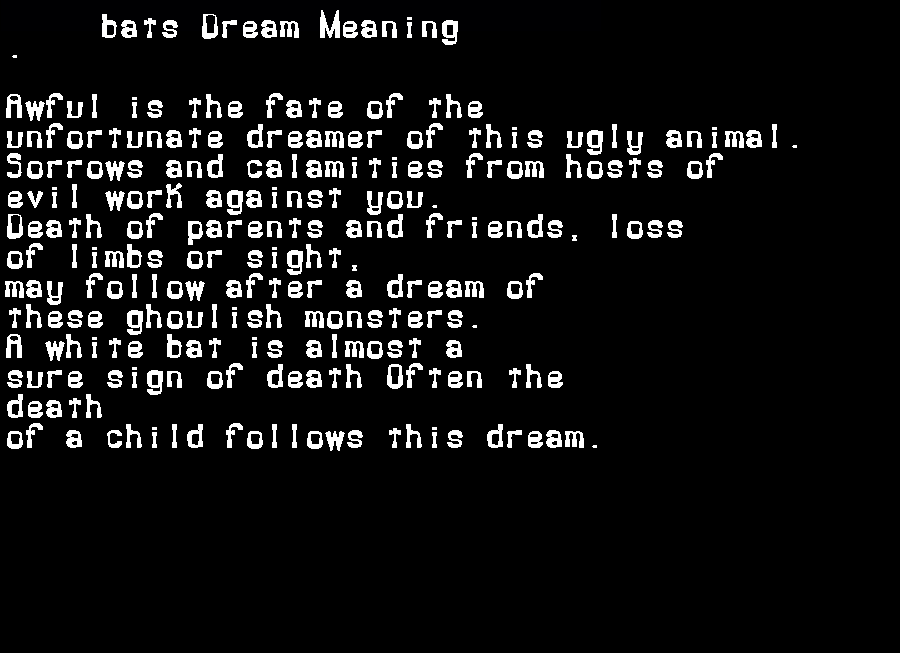  dream meanings bats