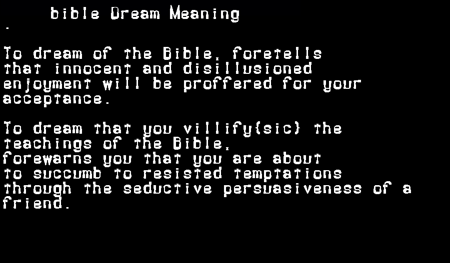  dream meanings bible