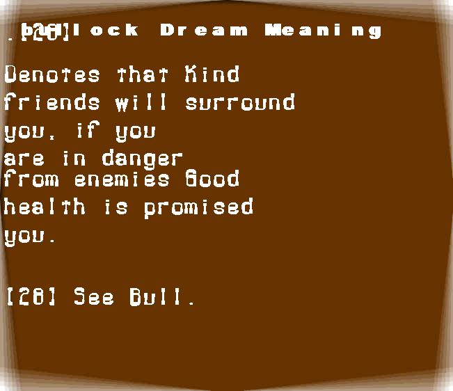  dream meanings bullock