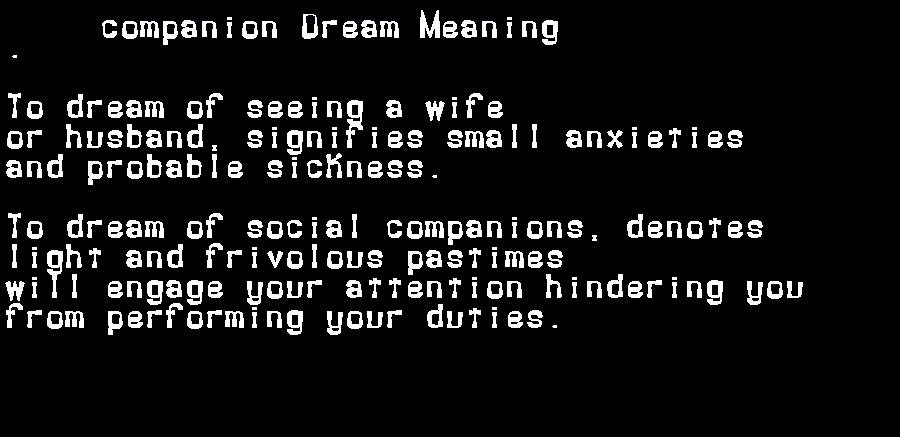  dream meanings companion