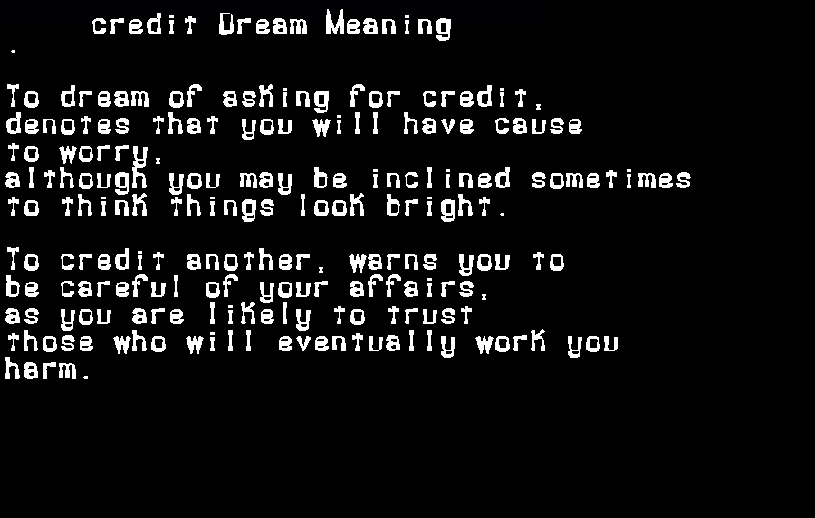  dream meanings credit