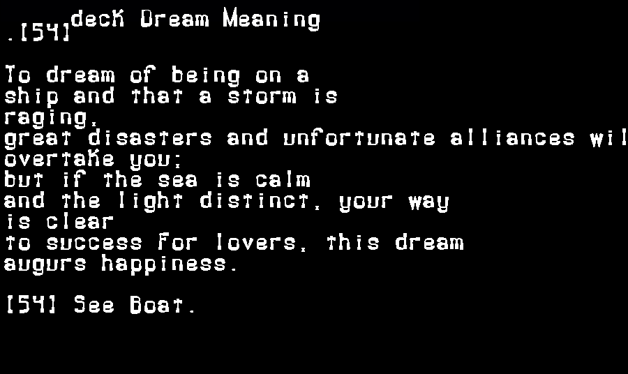  dream meanings deck