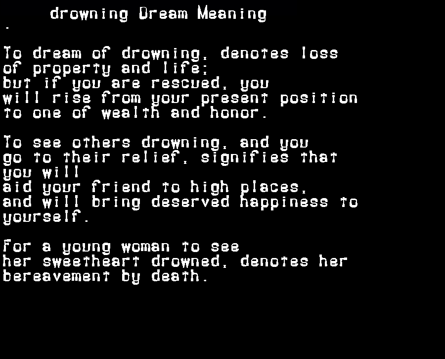  dream meanings drowning