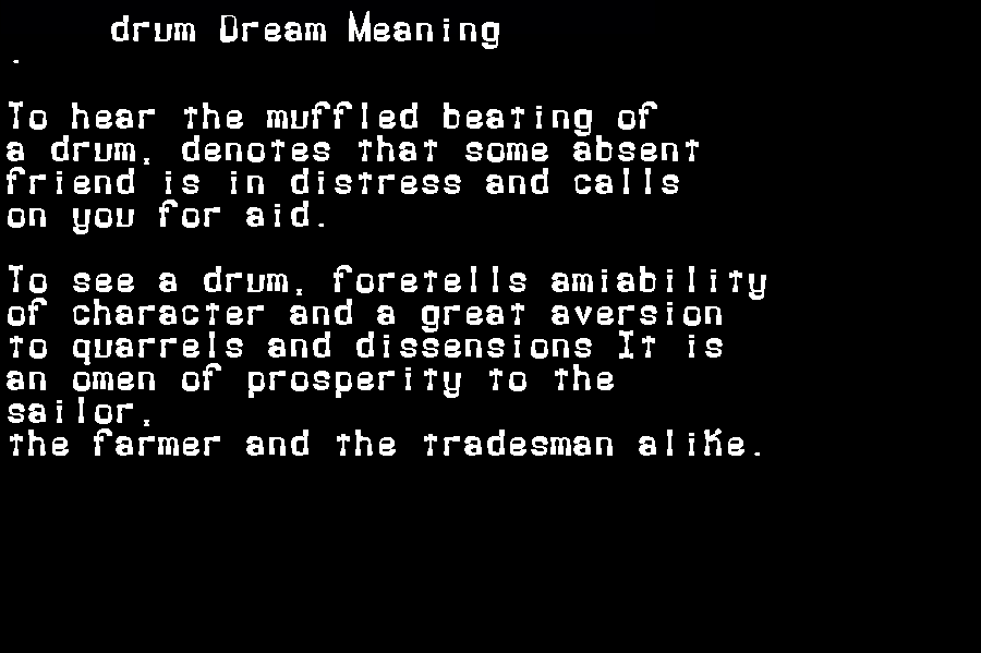  dream meanings drum