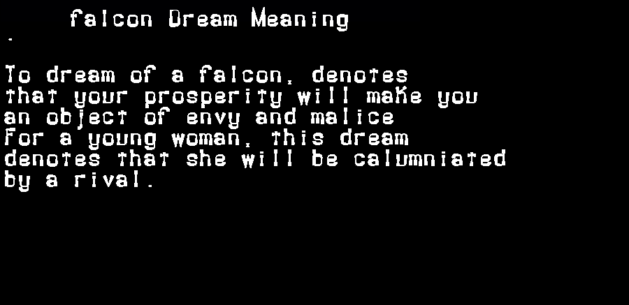  dream meanings falcon