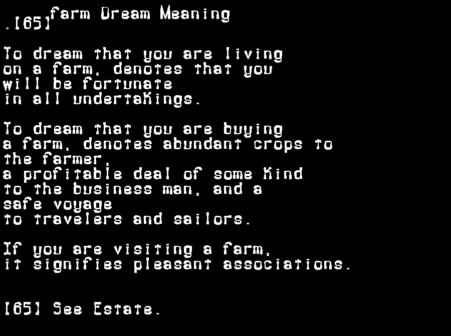  dream meanings farm