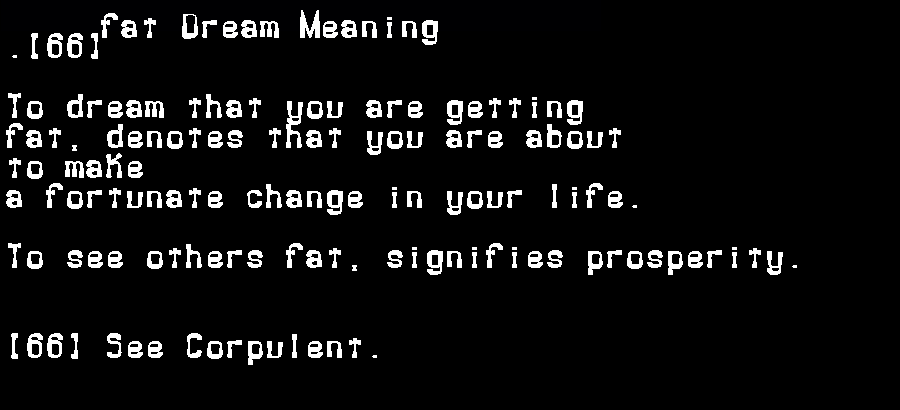  dream meanings fat