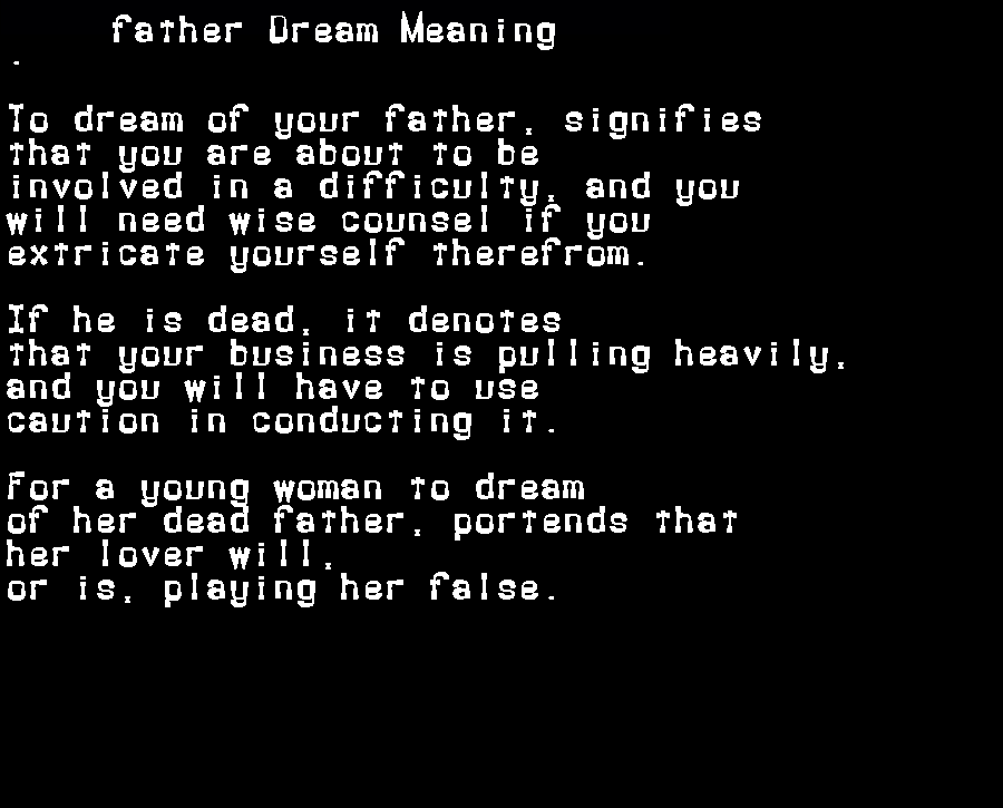  dream meanings father