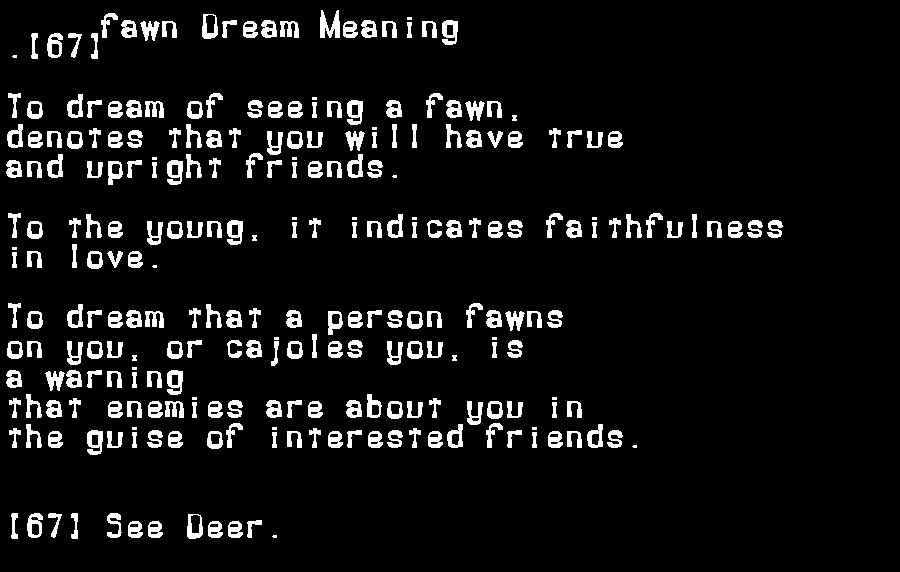  dream meanings fawn