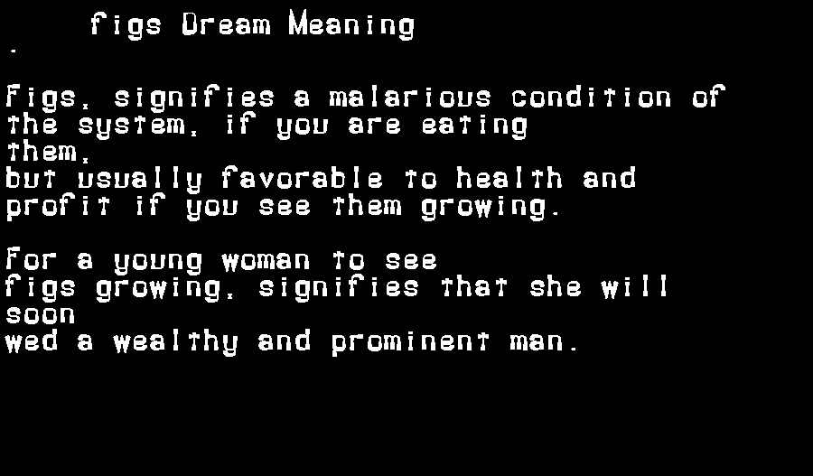  dream meanings figs