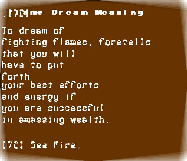  dream meanings flame