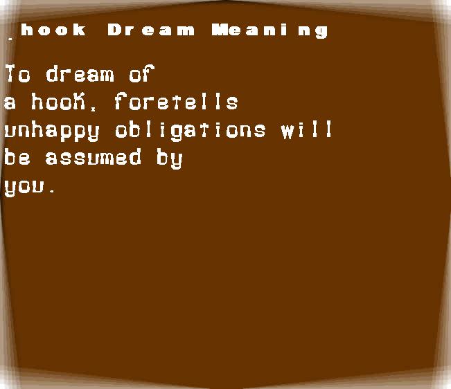  dream meanings hook