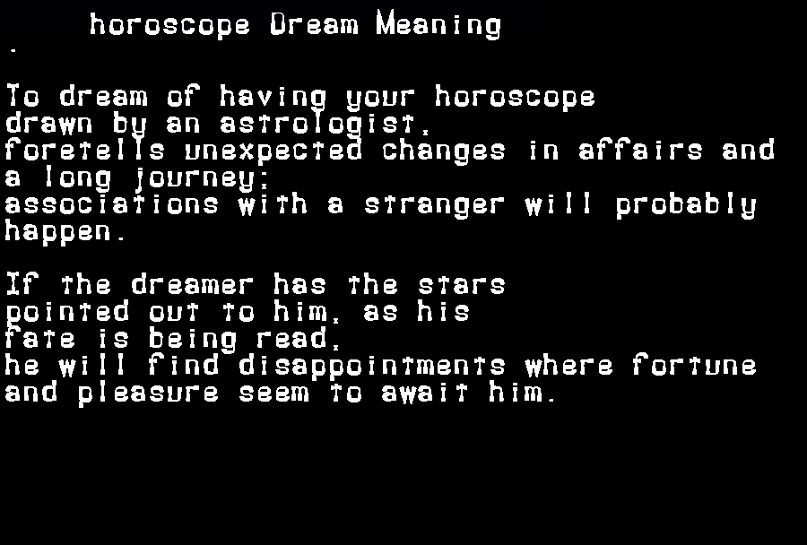  dream meanings horoscope