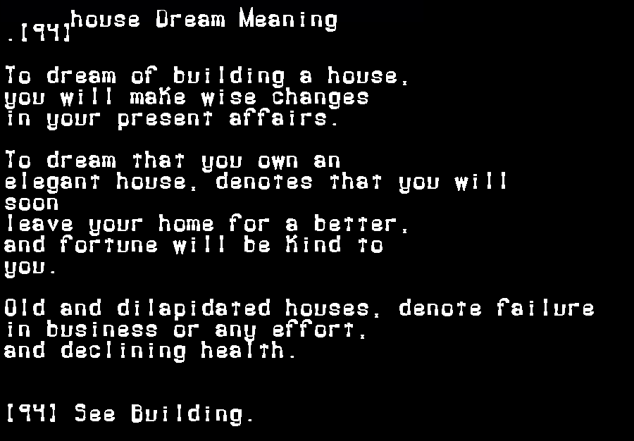  dream meanings house