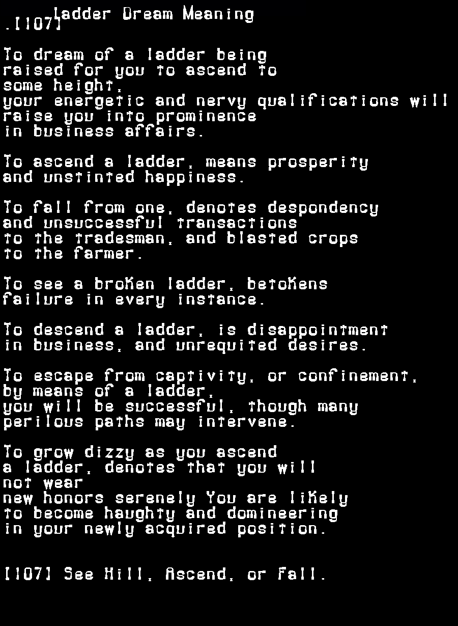  dream meanings ladder