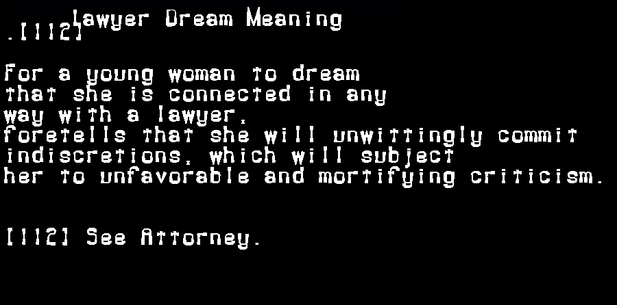  dream meanings lawyer