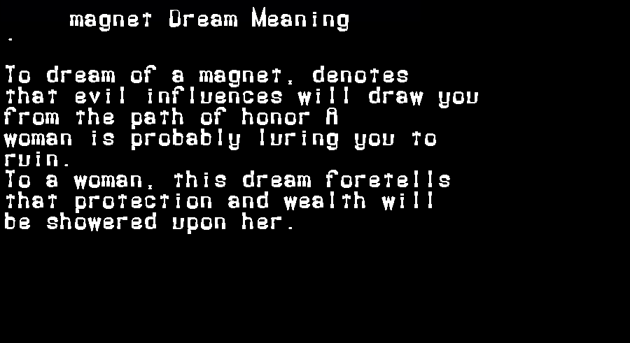  dream meanings magnet