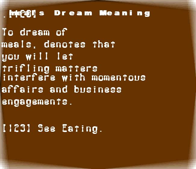  dream meanings meals