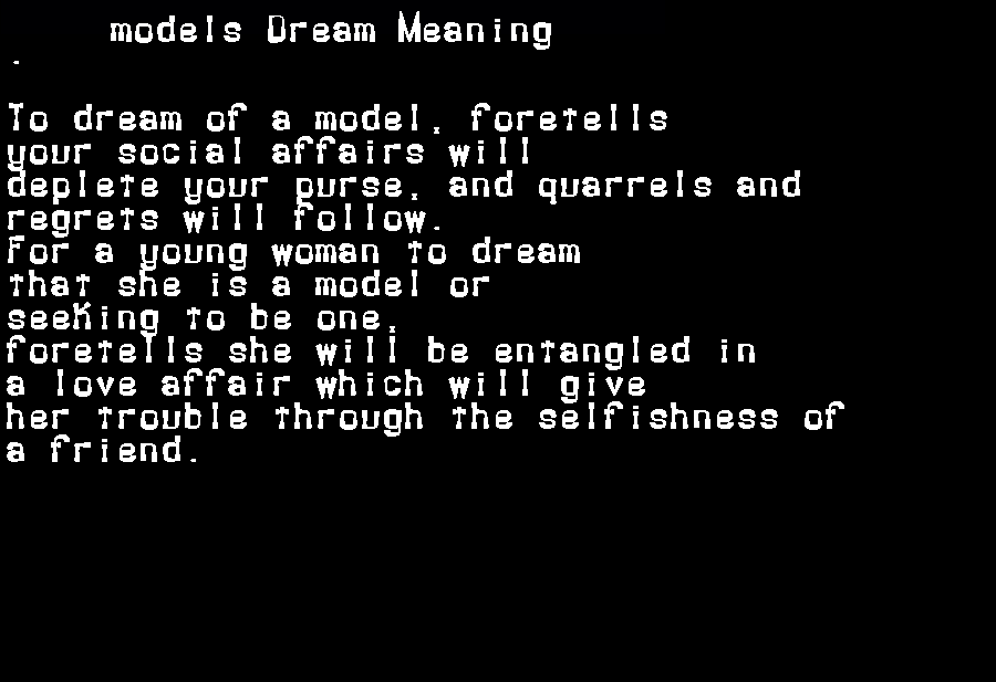  dream meanings models