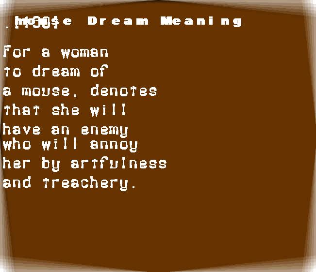  dream meanings mouse