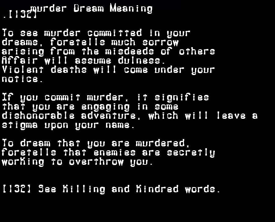  dream meanings murder