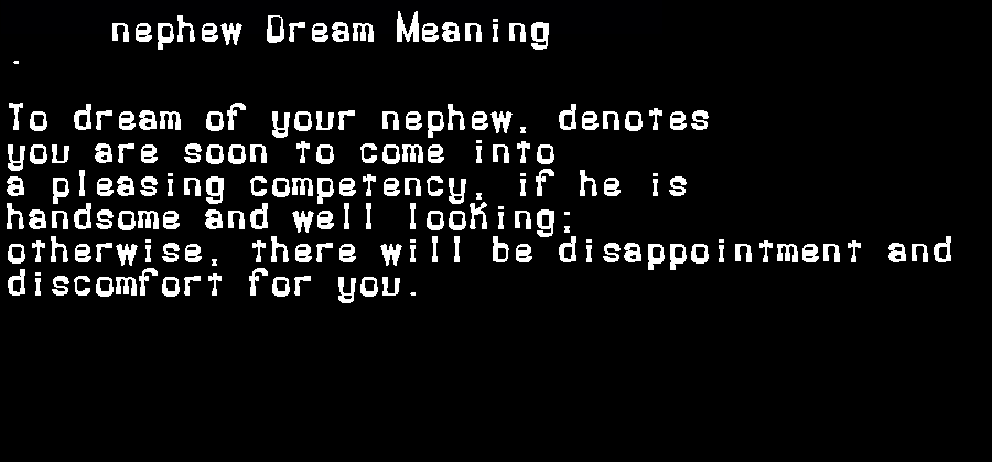  dream meanings nephew