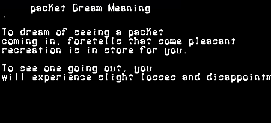  dream meanings packet