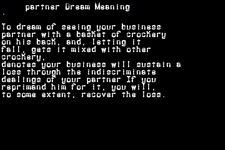  dream meanings partner