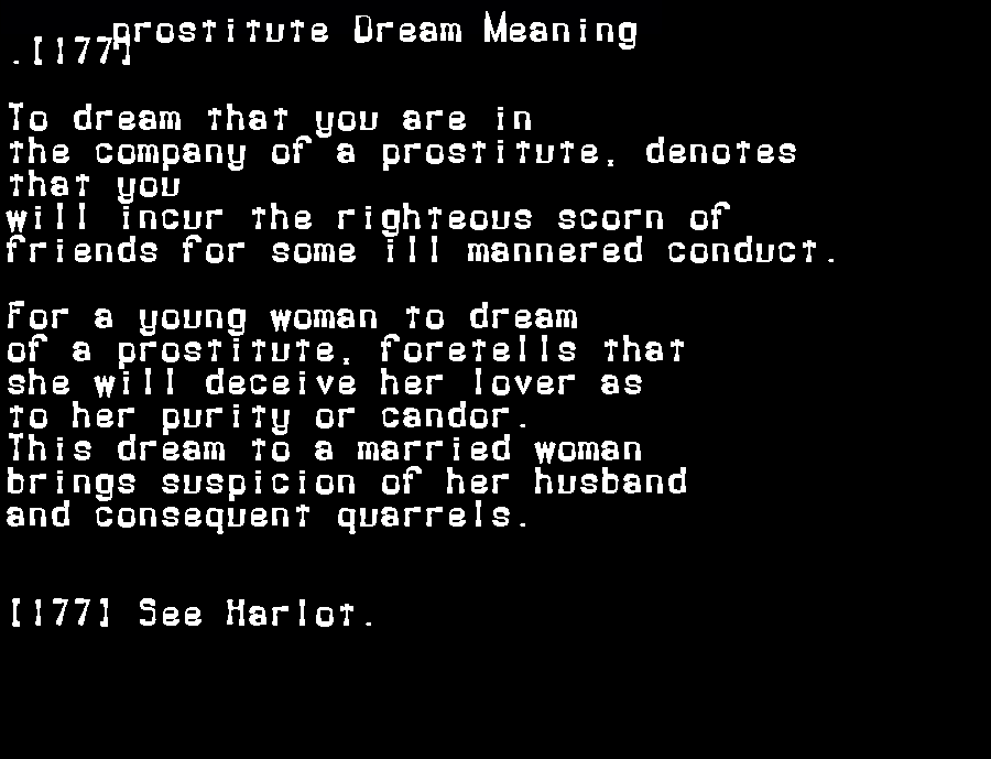  dream meanings prostitute