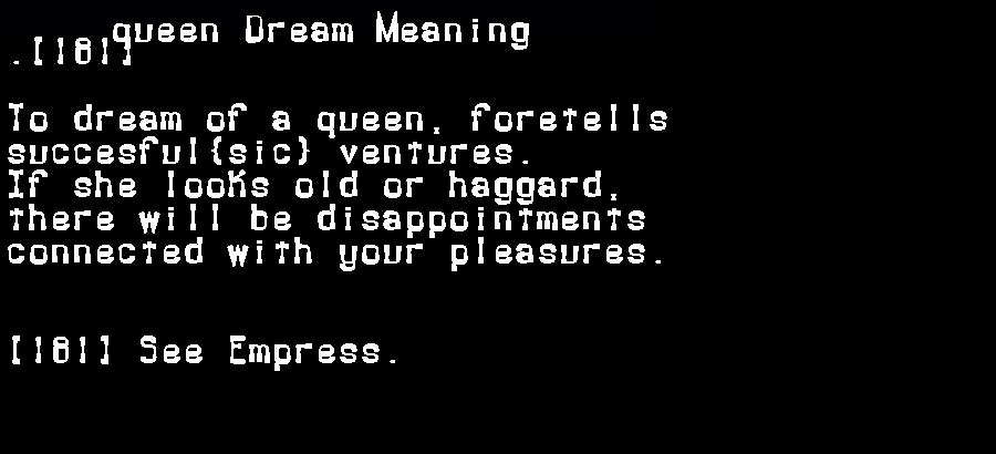  dream meanings queen