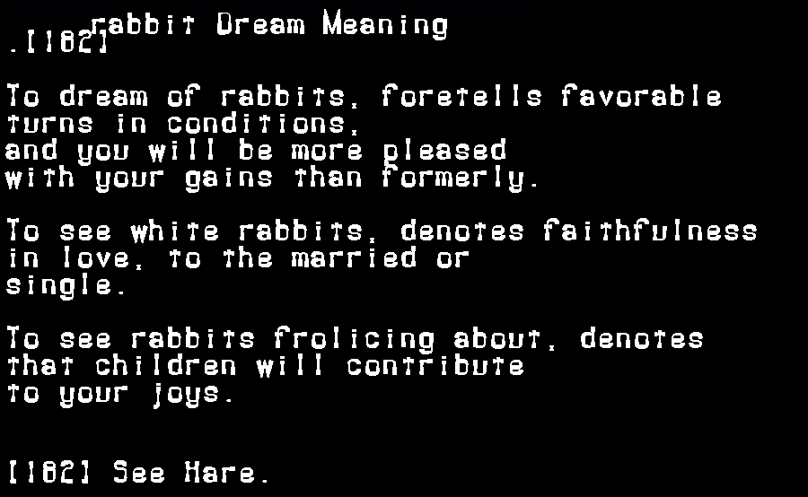  dream meanings rabbit