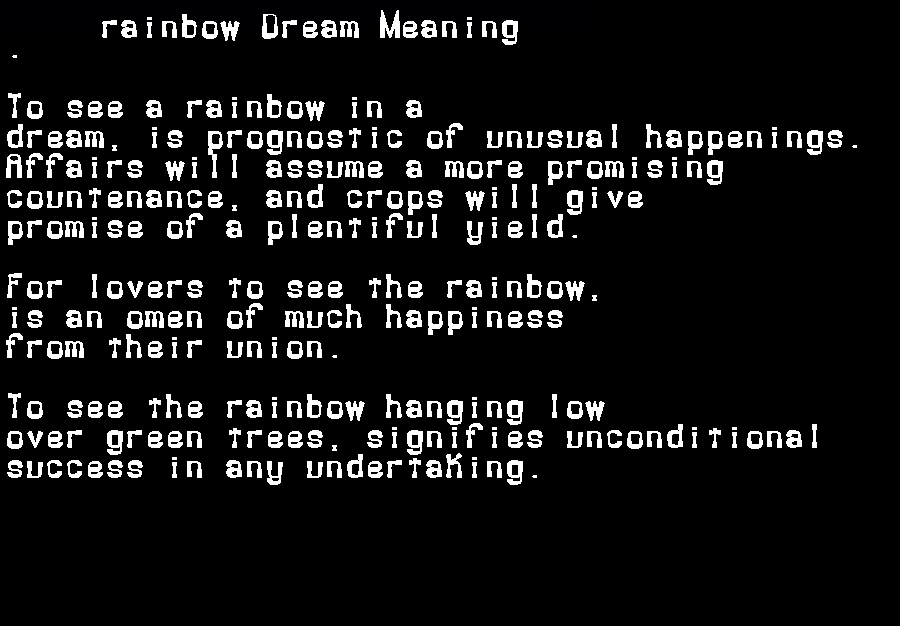  dream meanings rainbow