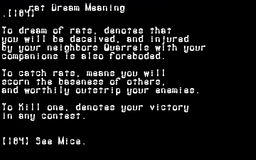  dream meanings rat