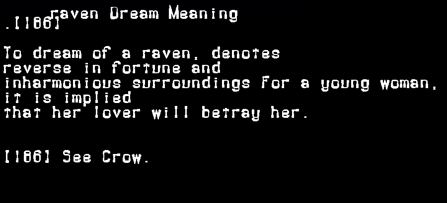  dream meanings raven