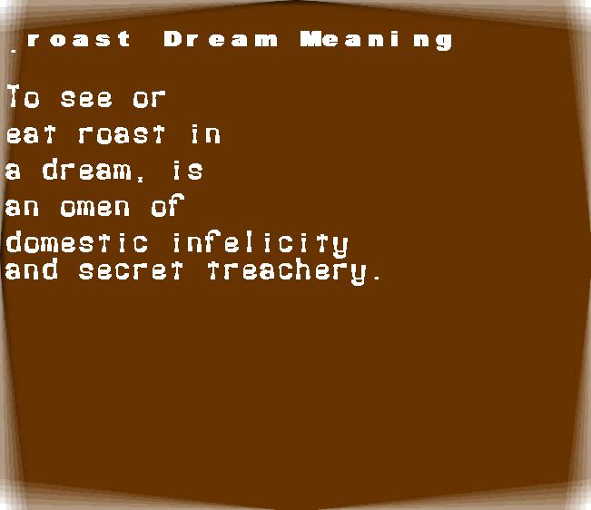 dream meanings roast