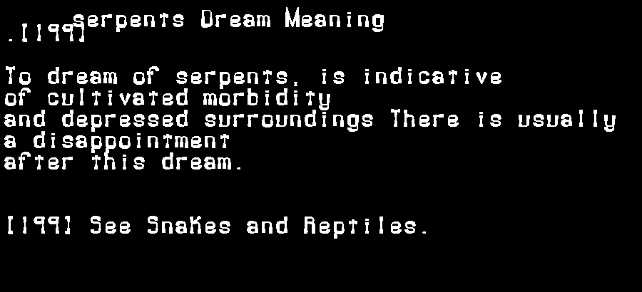  dream meanings serpents