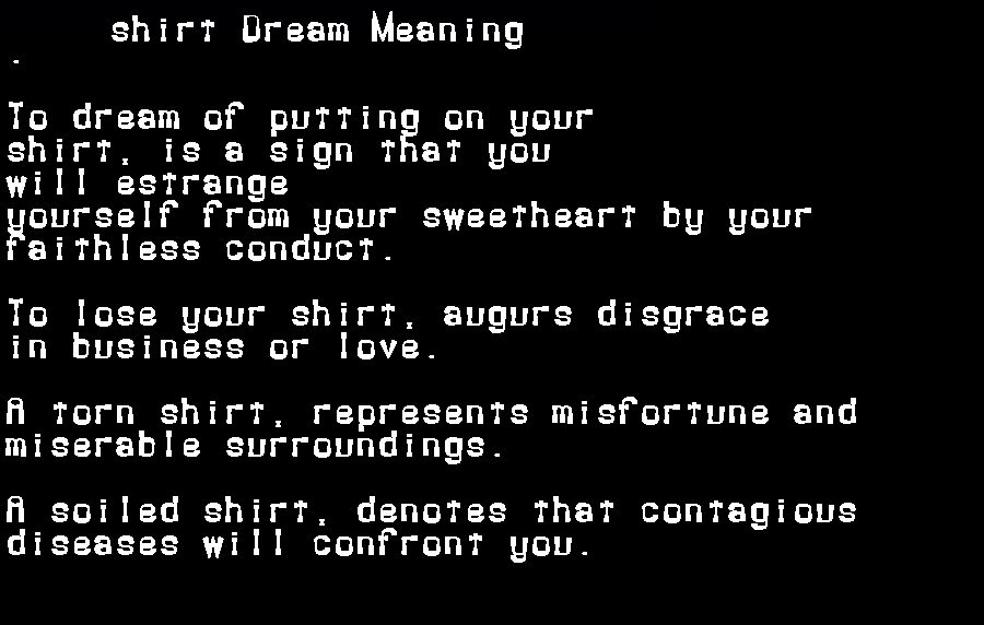  dream meanings shirt