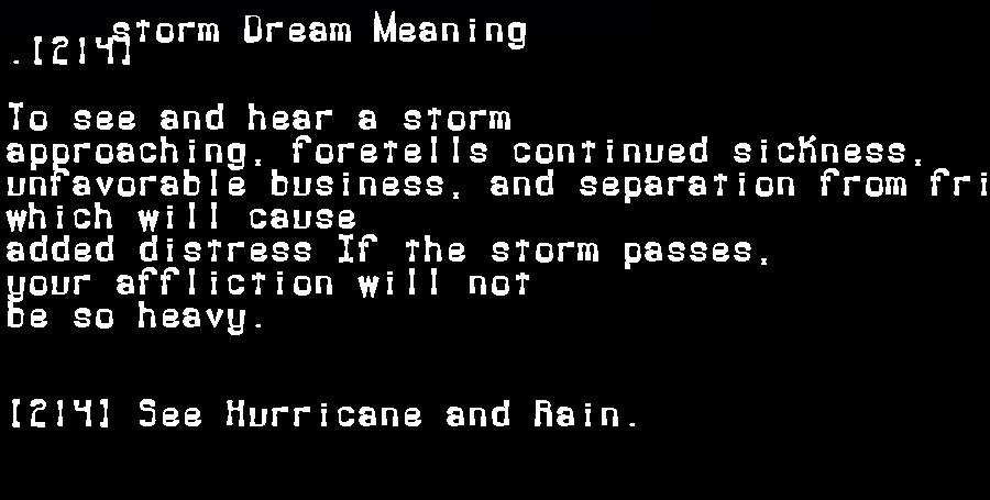  dream meanings storm