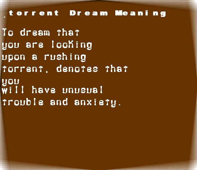  dream meanings torrent