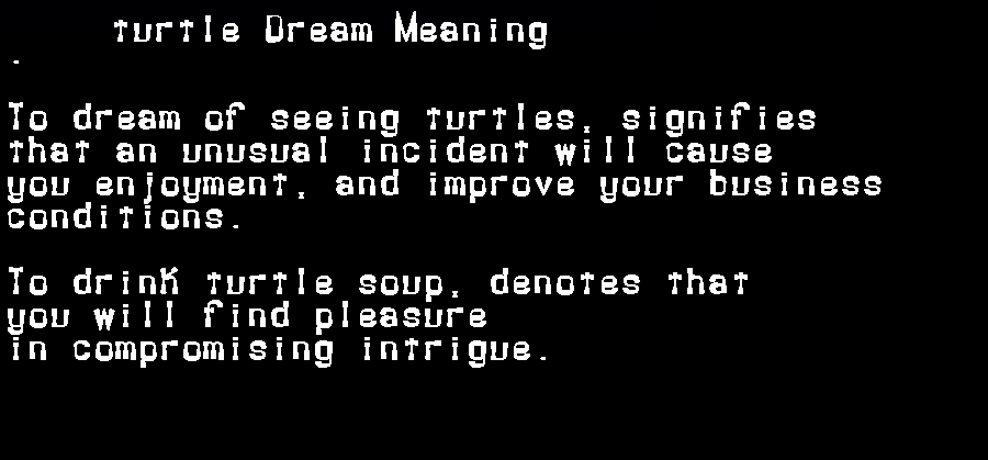  dream meanings turtle