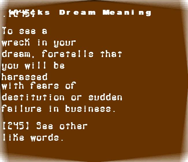  dream meanings wrecks